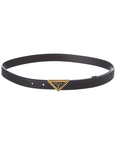 Prada Logo Saffiano Leather Belt Women