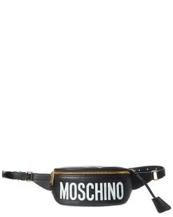 MOSCHINO Logo Print Leather Belt Bag Women