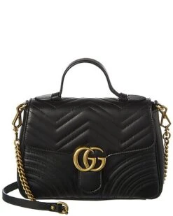 Gucci GG Marmont Small Matelasse Leather Top Handle Satchel Women