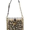 Dolce & Gabbana Satin & Croc-Embossed Leather Box Bag Women