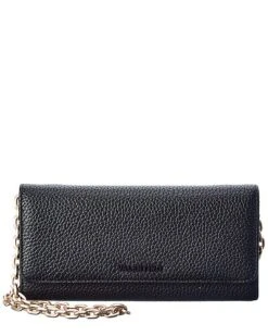 By Mario Valentino Juniper Leather Wallet On Chain Women