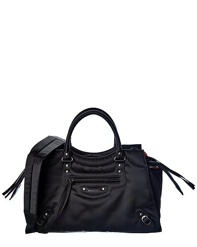 Balenciaga Neo Classic Medium Nylon Shoulder Bag Women