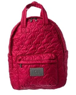 Solid Quilted Backpack Women
