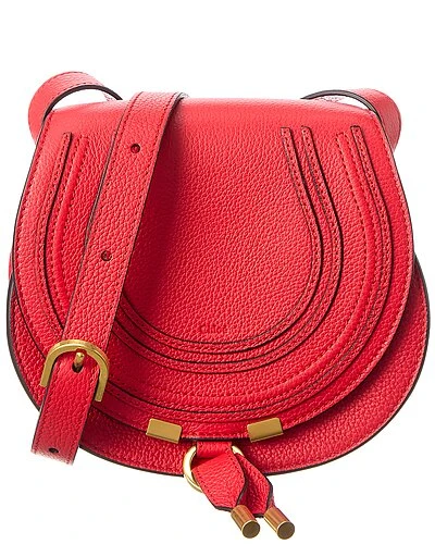 Chloé Marcie Small Leather Saddle Bag Women