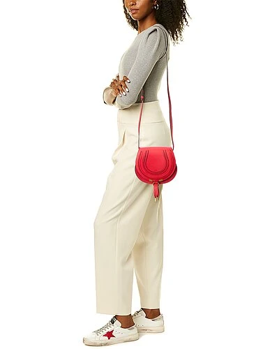 Chloé Marcie Small Leather Saddle Bag Women - Image 4