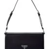 Prada Femme Brushed Leather Shoulder Bag Women