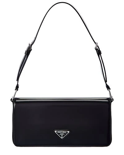 Prada Femme Brushed Leather Shoulder Bag Women