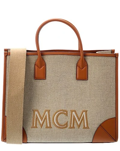 MCM Munchen Canvas & Leather Tote Women