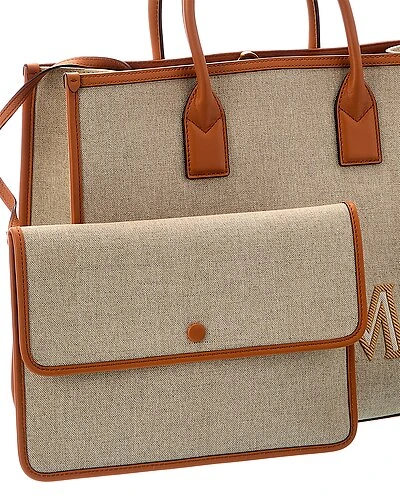 MCM Munchen Canvas & Leather Tote Women - Image 3