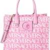 Versace Logo Canvas & Leather Tote Women