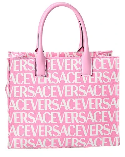 Versace Logo Canvas & Leather Tote Women - Image 2