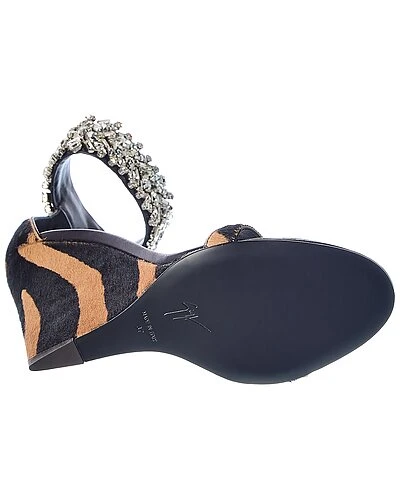 Giuseppe Zanotti Jetaime 105 Haircalf Wedge Sandal Women - Image 4