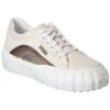 FENDI FF Canvas & Suede Platform Sneaker Women
