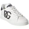 Dolce & Gabbana Portofino DG Logo Leather Sneaker Women