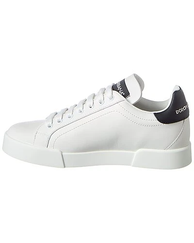 Dolce & Gabbana Portofino DG Logo Leather Sneaker Women - Image 2