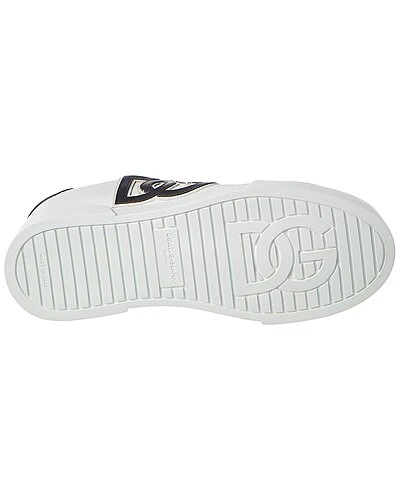 Dolce & Gabbana Portofino DG Logo Leather Sneaker Women - Image 4