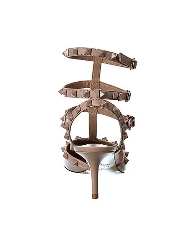 Valentino Rockstud Caged 65 Leather Ankle Strap Pump Women - Image 3