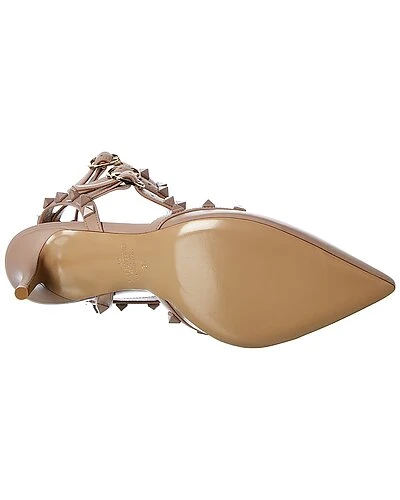 Valentino Rockstud Caged 65 Leather Ankle Strap Pump Women - Image 4