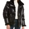 Mackage Miya Shearling-Trim Puffer Jacket Women