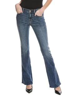 7 For All Mankind Pocket Medium Indigo Flare Jean Women
