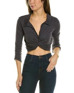 FREE PEOPLE Summer Romance Polo Shirt Women