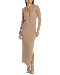Aman Ribbed Midi Dress Women