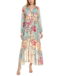 Johnny Was Permint Aphrodite Silk Dress Women