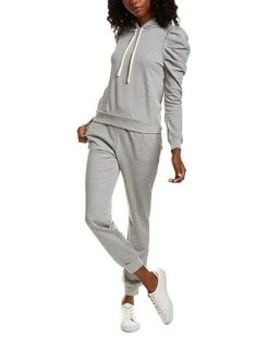 2pc Puff Hoodie & Jogger Pant Set Women