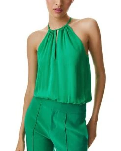 Alice + Olivia Cohen Keyhole Blouson Blouse Women