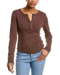 FREE PEOPLE Meera Long Sleeve Henley Women