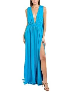 Halston Ashley V-Neck Gown Women