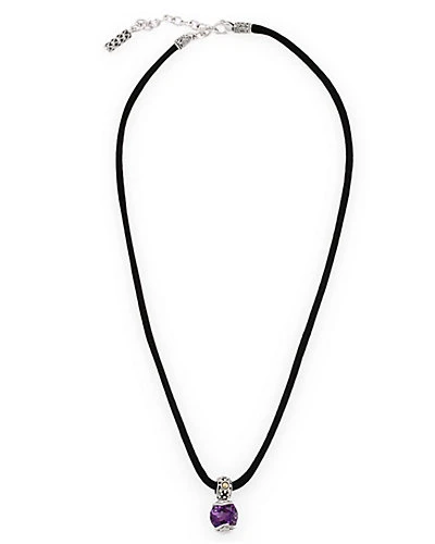 Batu Silver & 18K 3.61 Ct. Tw. Amethyst Pendant Women - Image 3