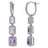 14K 3.90 Ct. Tw. Diamond & Gemstone Earrings Women