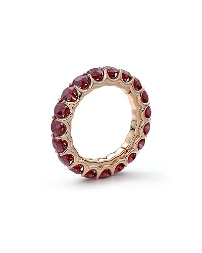 14K Rose Gold 3.60 Ct. Tw. Ruby Eternity Ring Women - Image 2