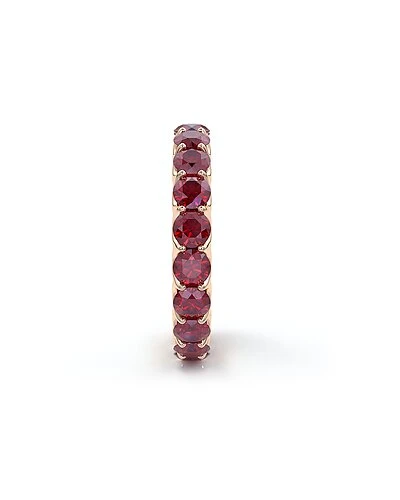 14K Rose Gold 3.60 Ct. Tw. Ruby Eternity Ring Women - Image 3