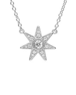 Little Luxuries Silver 0.29 Ct. Tw. White Topaz Pendant Necklace Women