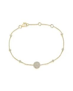14K 0.26 Ct. Tw. Diamond Circle Bracelet Women
