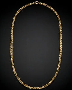 14K Italian Gold Link Necklace Women
